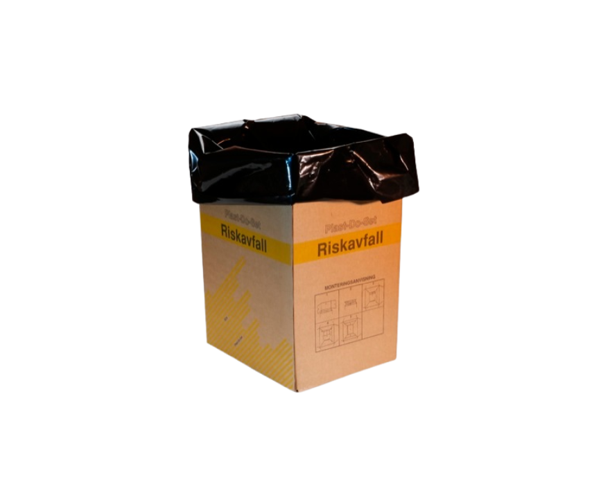 Riskavfallskartong m.säck 38liter/st