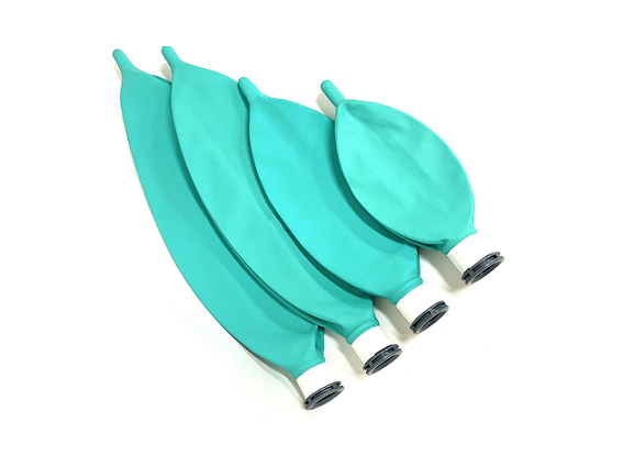 Narkosblåsa smådjur grön latex