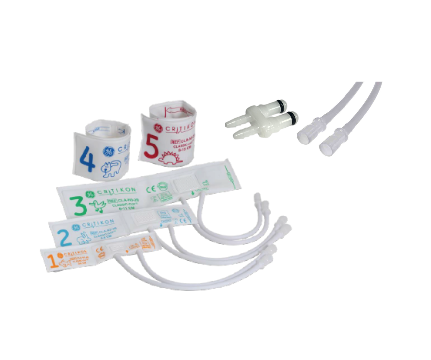 Blodtrycksmanschett/cuff med två slangar