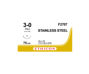 Monofil Stål 3-0 sutur 75cm FS-2 F2707/1dz
