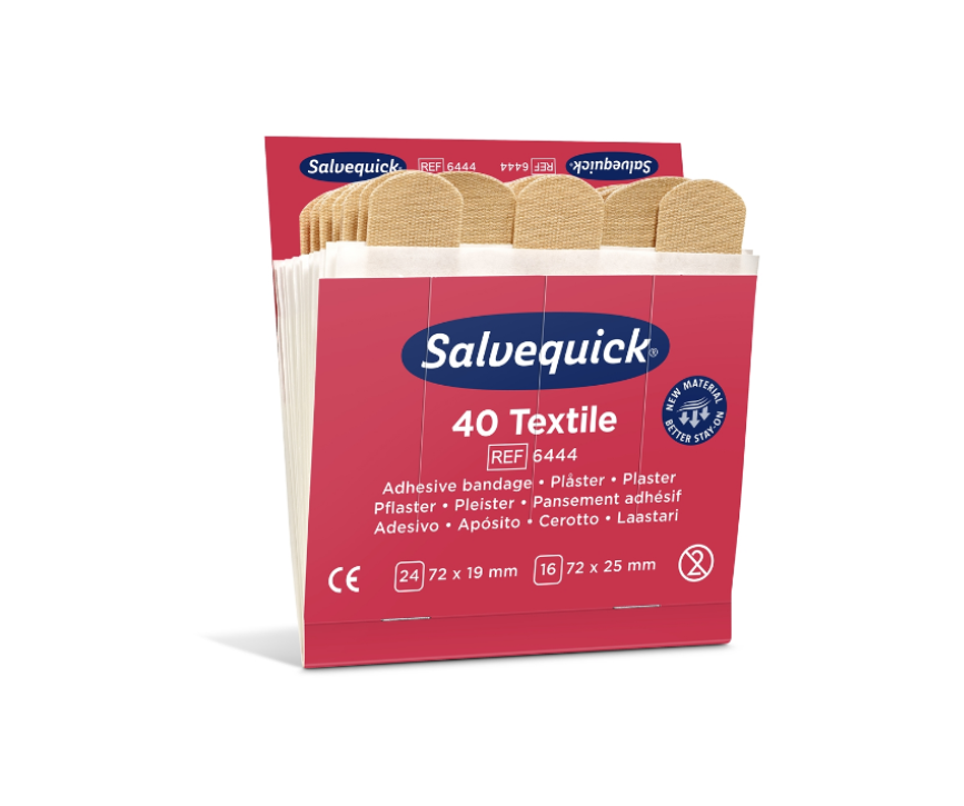 Plåster Salvequick refill textil /40st