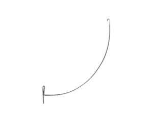 Epiglottis kniv singel blad 74cm