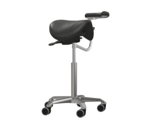 Sadelstol Amazone med armstöd, justerbar sits