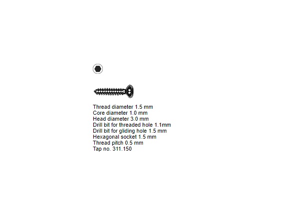 Cortex skruv Ø 1.5mm