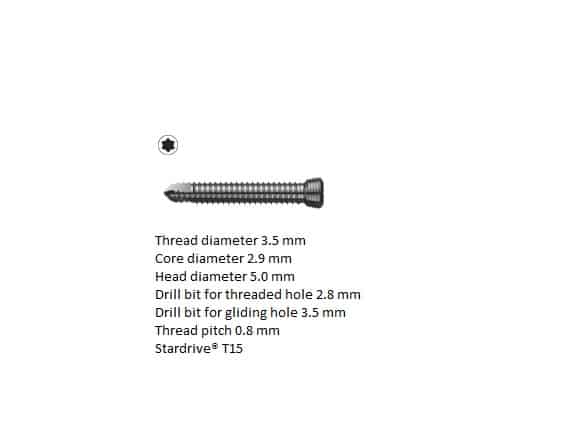 Locking skruv stardrive Ø 3.5mm självgängande