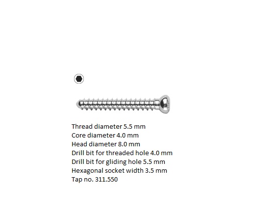 Cortex skruv Ø 5,5mm
